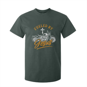 Motorcycle Rider Fueled By Jesus T Shirt For Kid TS09 Dark Forest Green Print Your Wear