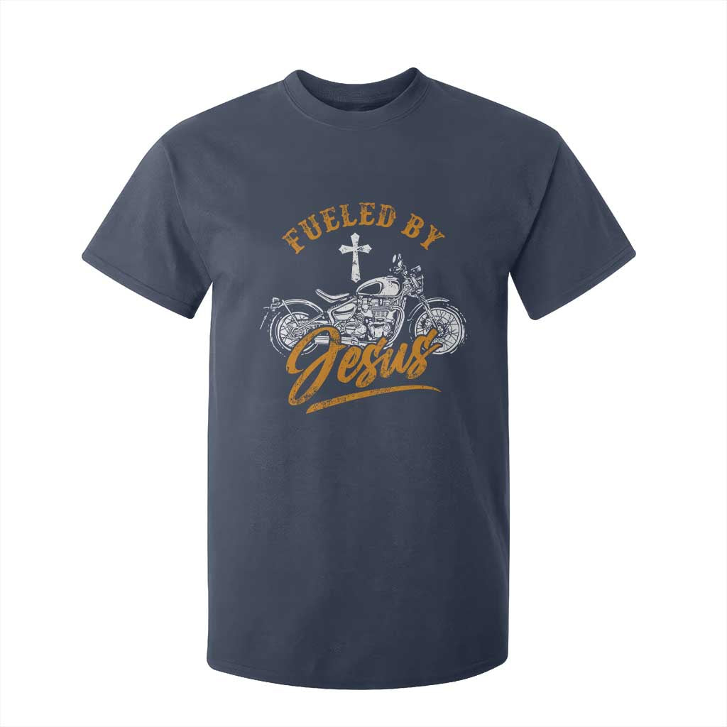 Motorcycle Rider Fueled By Jesus T Shirt For Kid TS09 Navy Print Your Wear