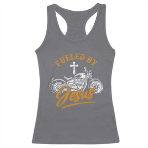 Motorcycle Rider Fueled By Jesus Racerback Tank Top TS09 Charcoal Print Your Wear