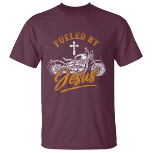 Motorcycle Rider Fueled By Jesus T Shirt TS09 Maroon Print Your Wear