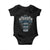 Christian Motorcycle Rider Baby Onesie God Grant Me The Serenity To Accept The Things I Cannot Change TS09 Black Print Your Wear