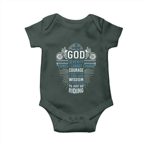 Christian Motorcycle Rider Baby Onesie God Grant Me The Serenity To Accept The Things I Cannot Change TS09 Print Your Wear