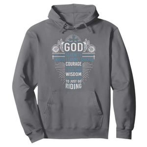 Christian Motorcycle Rider Hoodie God Grant Me The Serenity To Accept The Things I Cannot Change TS09 Charcoal Print Your Wear
