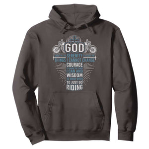 Christian Motorcycle Rider Hoodie God Grant Me The Serenity To Accept The Things I Cannot Change TS09 Dark Chocolate Print Your Wear