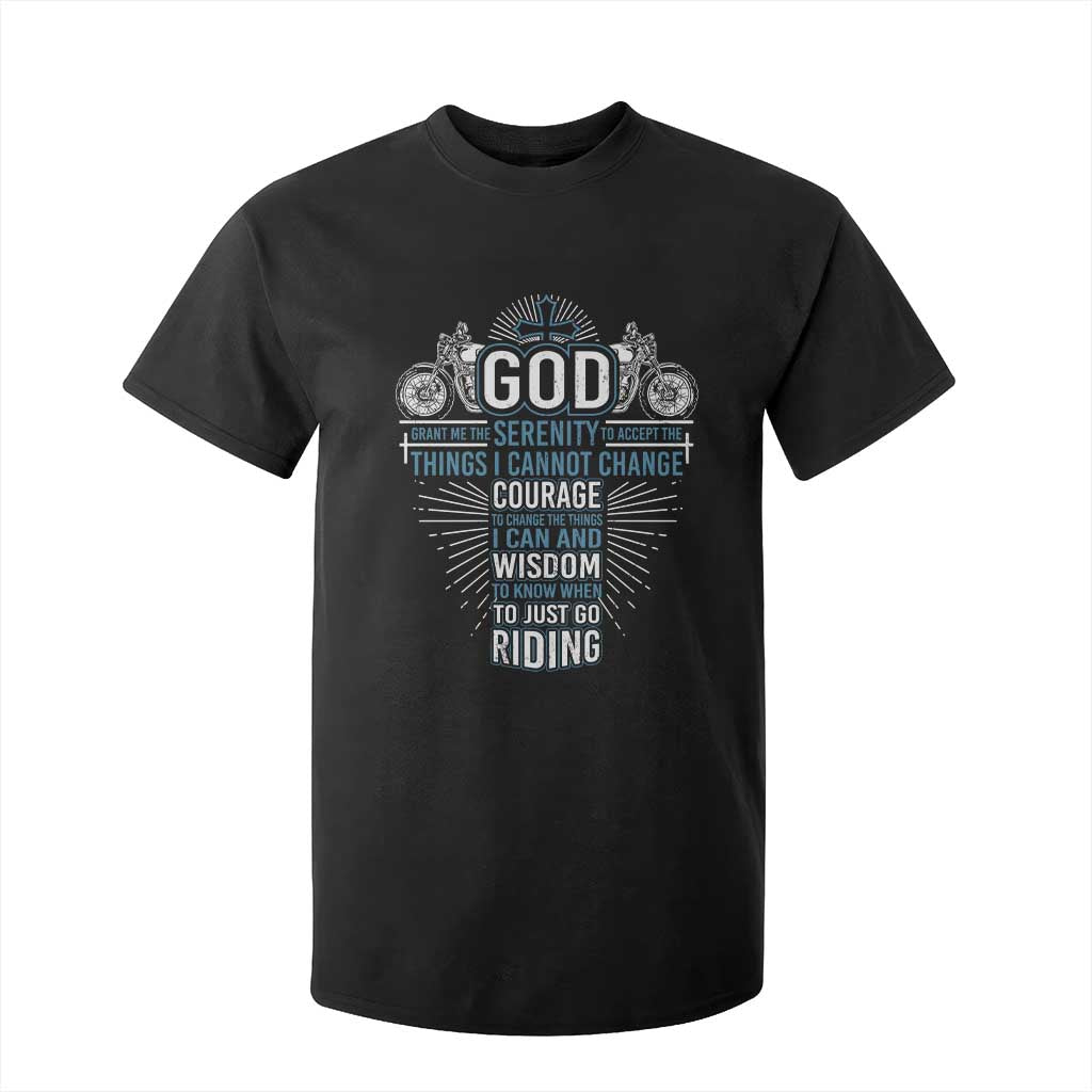 Christian Motorcycle Rider T Shirt For Kid God Grant Me The Serenity To Accept The Things I Cannot Change TS09 Black Print Your Wear
