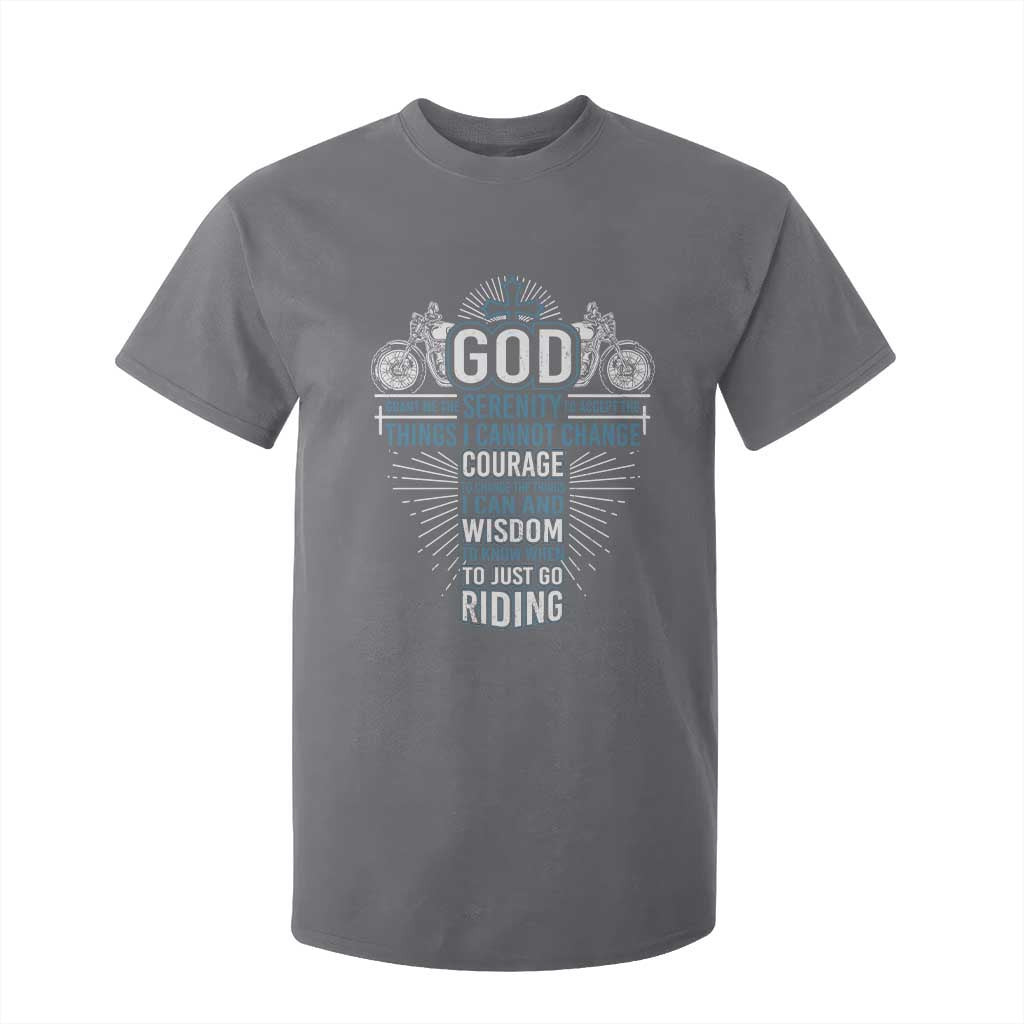 Christian Motorcycle Rider T Shirt For Kid God Grant Me The Serenity To Accept The Things I Cannot Change TS09 Charcoal Print Your Wear