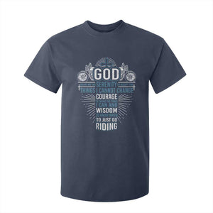 Christian Motorcycle Rider T Shirt For Kid God Grant Me The Serenity To Accept The Things I Cannot Change TS09 Navy Print Your Wear