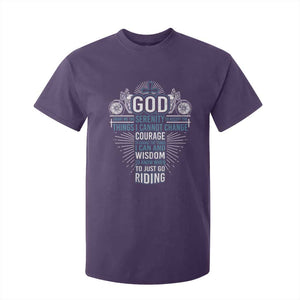 Christian Motorcycle Rider T Shirt For Kid God Grant Me The Serenity To Accept The Things I Cannot Change TS09 Purple Print Your Wear