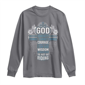 Christian Motorcycle Rider Long Sleeve Shirt God Grant Me The Serenity To Accept The Things I Cannot Change TS09 Charcoal Print Your Wear