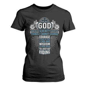 Christian Motorcycle Rider T Shirt For Women God Grant Me The Serenity To Accept The Things I Cannot Change TS09 Black Print Your Wear