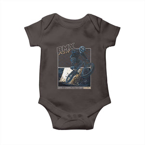 BMX Kid Baby Onesie Like A Regular Kid But Cooler Cyclist Bicycle TS09 Dark Chocolate Print Your Wear