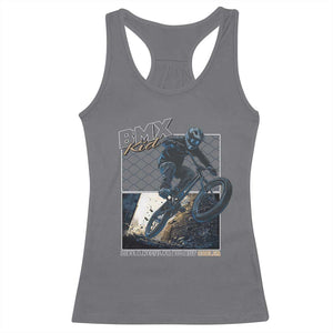 BMX Kid Racerback Tank Top Like A Regular Kid But Cooler Cyclist Bicycle TS09 Charcoal Print Your Wear