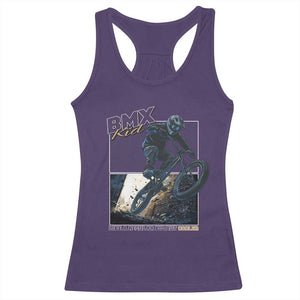 BMX Kid Racerback Tank Top Like A Regular Kid But Cooler Cyclist Bicycle TS09 Purple Print Your Wear