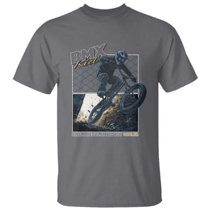 BMX Kid T Shirt Like A Regular Kid But Cooler Cyclist Bicycle TS09 Charcoal Print Your Wear
