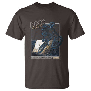 BMX Kid T Shirt Like A Regular Kid But Cooler Cyclist Bicycle TS09 Dark Chocolate Print Your Wear