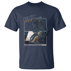 BMX Kid T Shirt Like A Regular Kid But Cooler Cyclist Bicycle TS09 Navy Print Your Wear