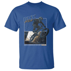 BMX Kid T Shirt Like A Regular Kid But Cooler Cyclist Bicycle TS09 Royal Blue Print Your Wear