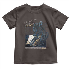 BMX Kid Toddler T Shirt Like A Regular Kid But Cooler Cyclist Bicycle TS09 Dark Chocolate Print Your Wear