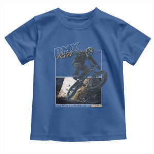 BMX Kid Toddler T Shirt Like A Regular Kid But Cooler Cyclist Bicycle TS09 Royal Blue Print Your Wear
