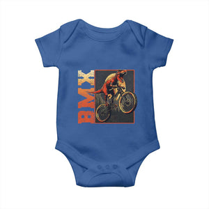 BMX Cyclist Bicycle Baby Onesie Funny Dinosaur Riding TS09 Royal Blue Print Your Wear