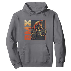 BMX Cyclist Bicycle Hoodie Funny Dinosaur Riding TS09 Charcoal Print Your Wear