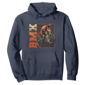BMX Cyclist Bicycle Hoodie Funny Dinosaur Riding TS09 Navy Print Your Wear