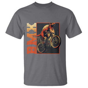 BMX Cyclist Bicycle T Shirt Funny Dinosaur Riding TS09 Charcoal Print Your Wear