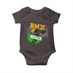 BMX Rider Cyclist Bicycle Baby Onesie TS09 Dark Chocolate Print Your Wear