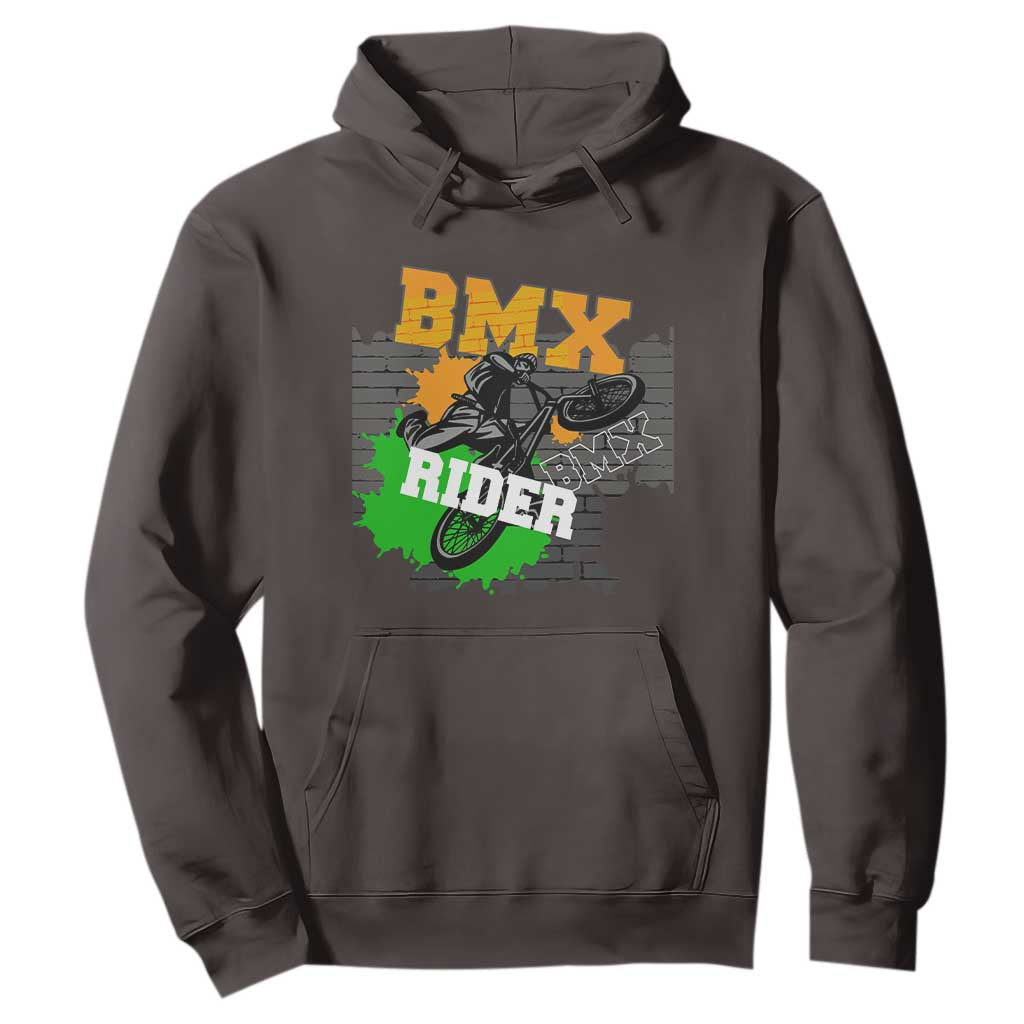 BMX Rider Cyclist Bicycle Hoodie TS09 Dark Chocolate Print Your Wear