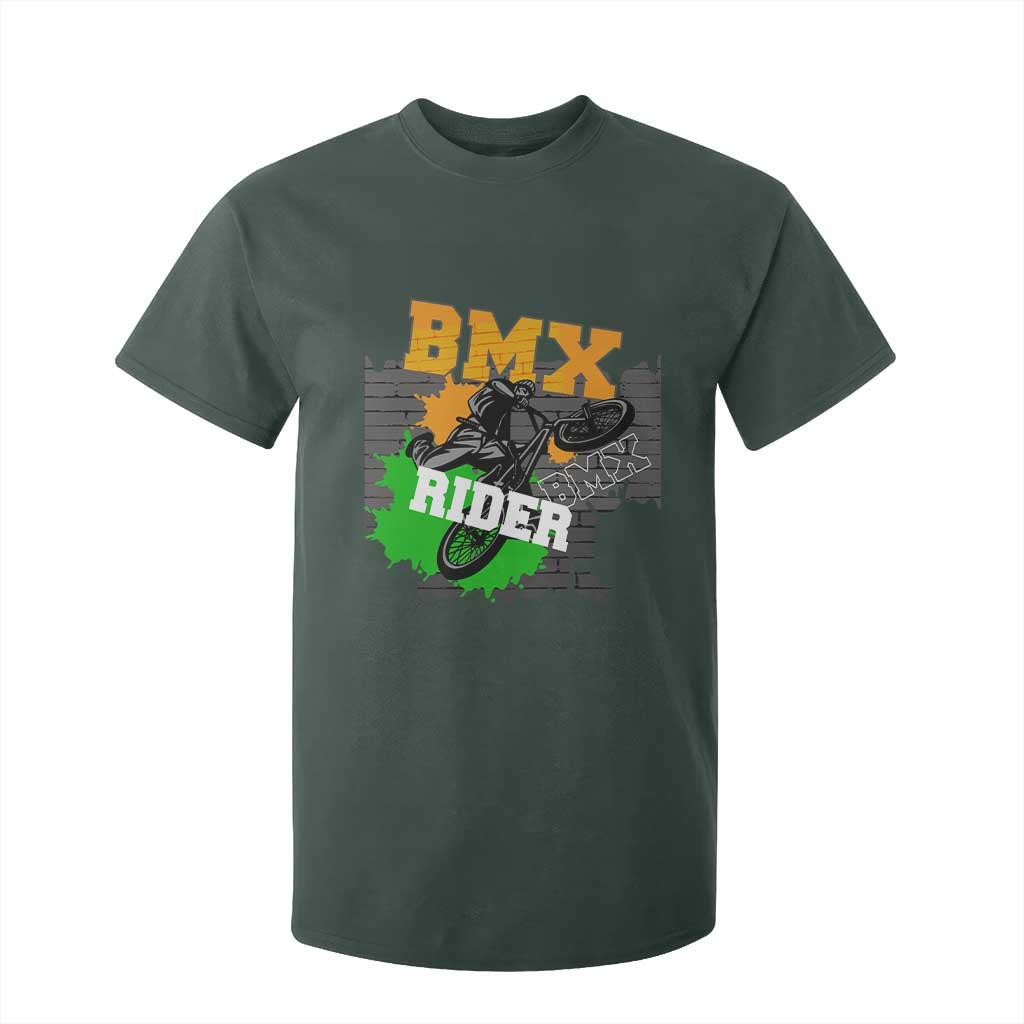 BMX Rider Cyclist Bicycle T Shirt For Kid TS09 Dark Forest Green Print Your Wear
