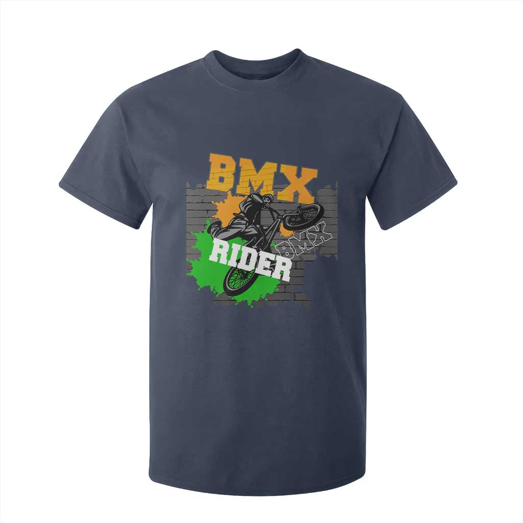 BMX Rider Cyclist Bicycle T Shirt For Kid TS09 Navy Print Your Wear