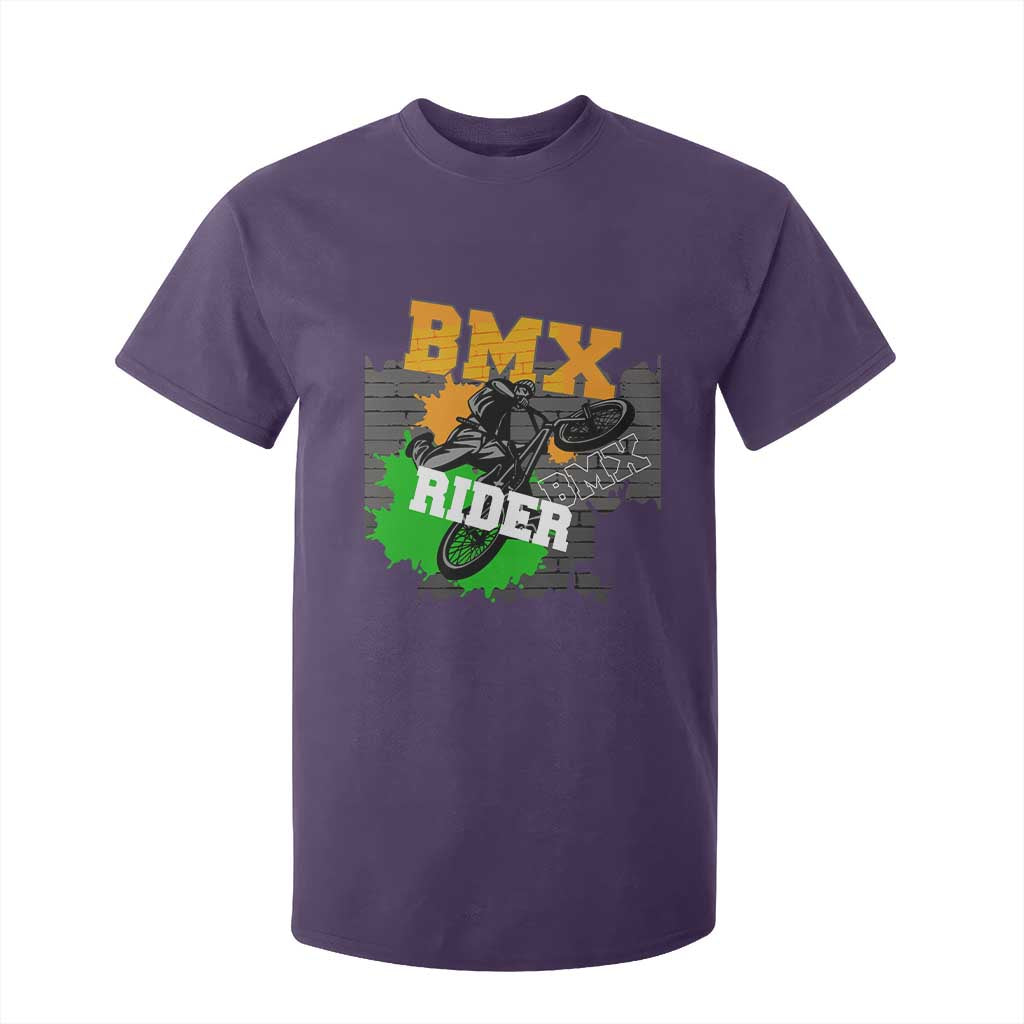 BMX Rider Cyclist Bicycle T Shirt For Kid TS09 Purple Print Your Wear