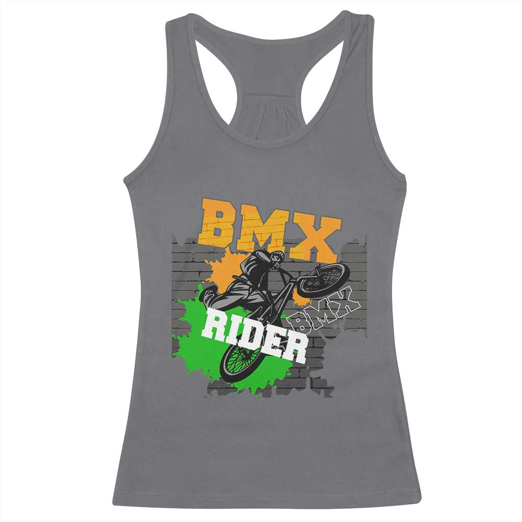 BMX Rider Cyclist Bicycle Racerback Tank Top TS09 Charcoal Print Your Wear
