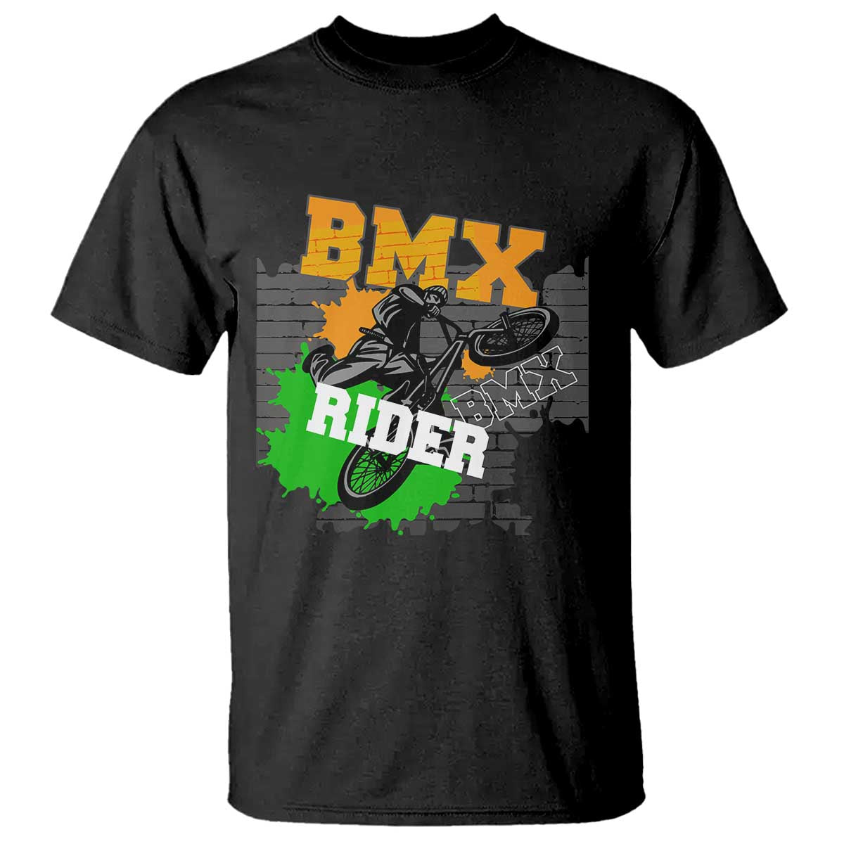 BMX Rider Cyclist Bicycle T Shirt TS09 Black Print Your Wear