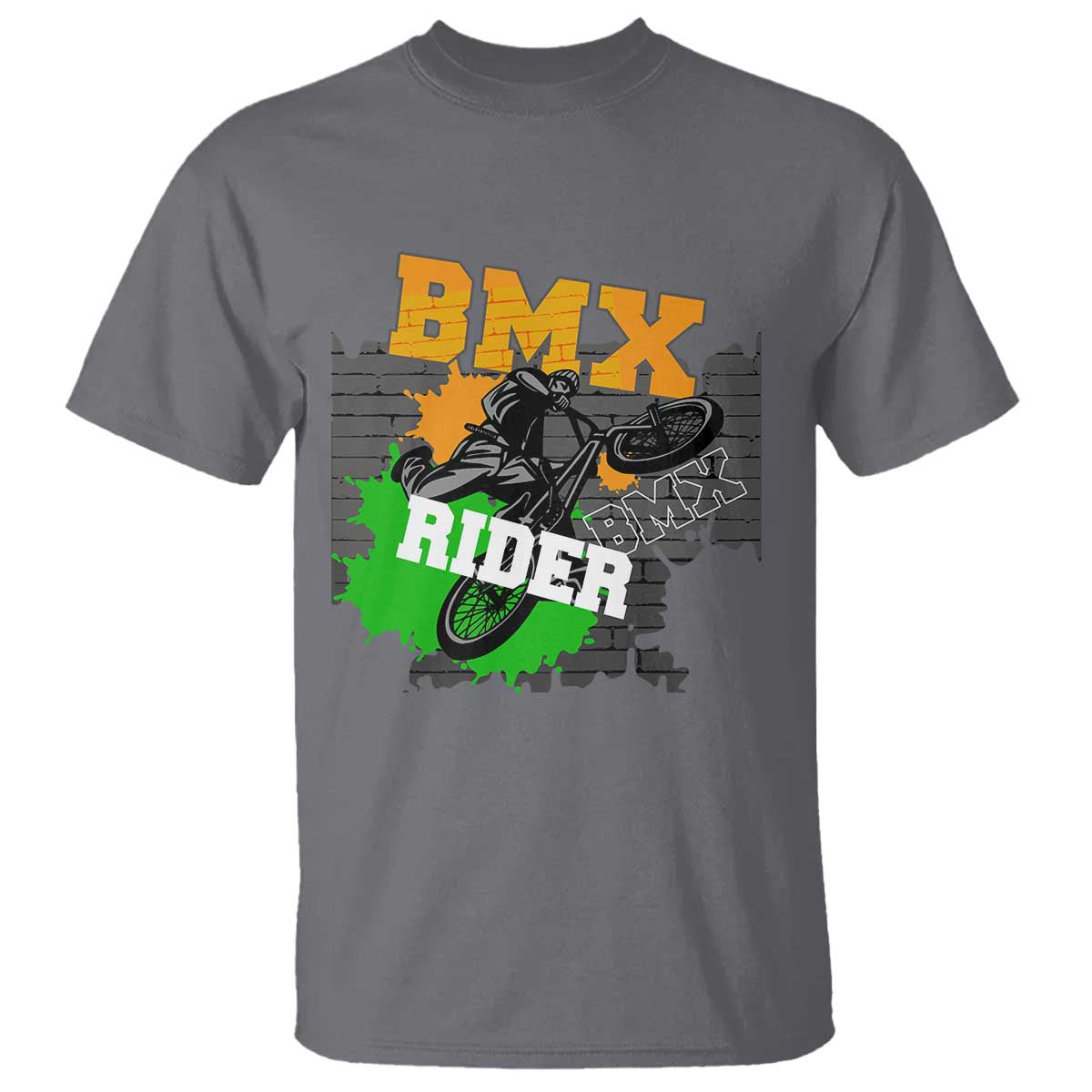 BMX Rider Cyclist Bicycle T Shirt TS09 Charcoal Print Your Wear