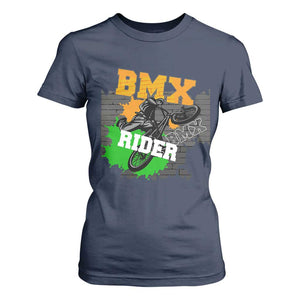 BMX Rider Cyclist Bicycle T Shirt For Women TS09 Navy Print Your Wear