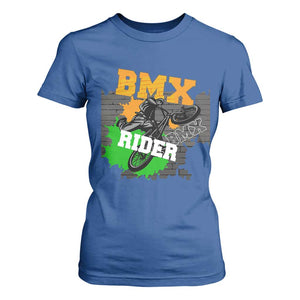 BMX Rider Cyclist Bicycle T Shirt For Women TS09 Royal Blue Print Your Wear