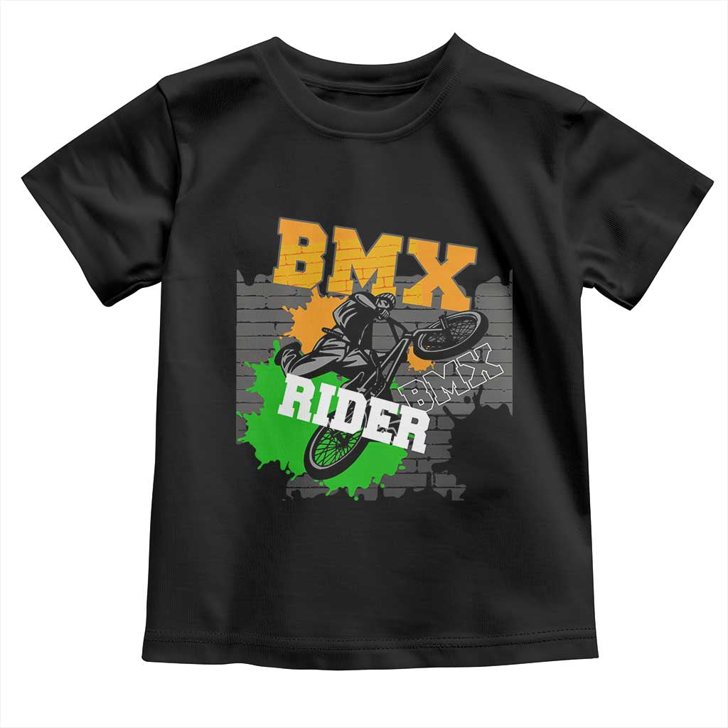 BMX Rider Cyclist Bicycle Toddler T Shirt TS09 Black Print Your Wear