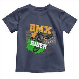 BMX Rider Cyclist Bicycle Toddler T Shirt TS09 Navy Print Your Wear