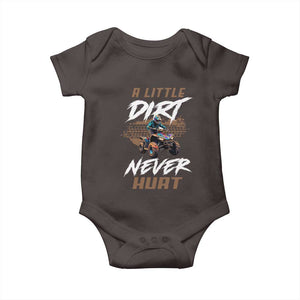 Quad Bike Baby Onesie A Little Dirt Never Hurt 4 Wheeler TS09 Dark Chocolate Print Your Wear