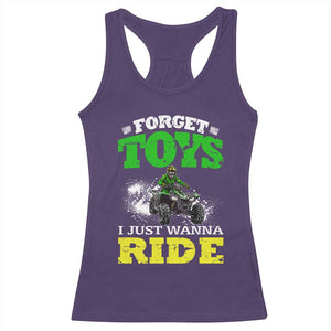 Funny Quad Bike Kid Racerback Tank Top Forget Toys I Just Wanna Ride TS09 Purple Print Your Wear