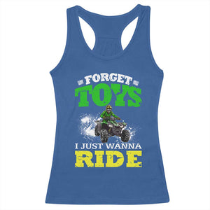 Funny Quad Bike Kid Racerback Tank Top Forget Toys I Just Wanna Ride TS09 Royal Blue Print Your Wear