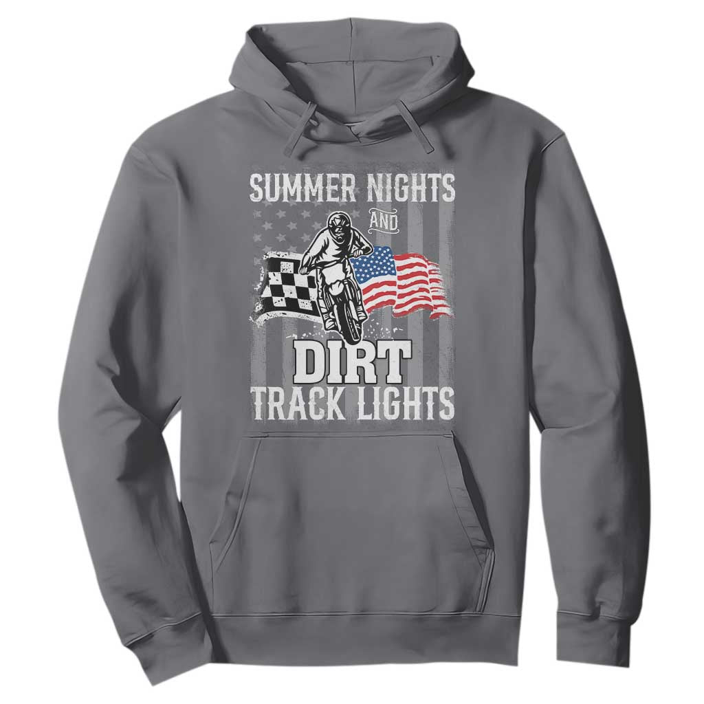 Dirt Bike Hoodie Summer Nights Dirt Track Lights Racing TS09 Charcoal Print Your Wear