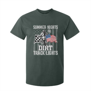 Dirt Bike T Shirt For Kid Summer Nights Dirt Track Lights Racing TS09 Dark Forest Green Print Your Wear