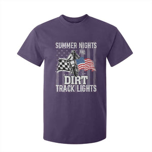 Dirt Bike T Shirt For Kid Summer Nights Dirt Track Lights Racing TS09 Purple Print Your Wear