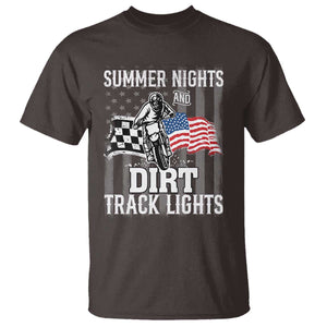 Dirt Bike T Shirt Summer Nights Dirt Track Lights Racing TS09 Dark Chocolate Print Your Wear