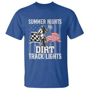 Dirt Bike T Shirt Summer Nights Dirt Track Lights Racing TS09 Royal Blue Print Your Wear