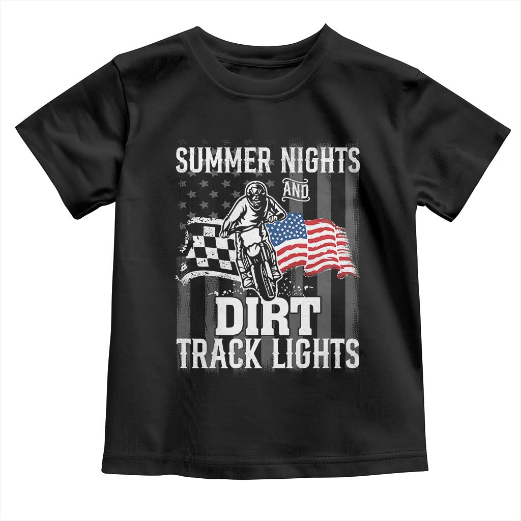 Dirt Bike Toddler T Shirt Summer Nights Dirt Track Lights Racing TS09 Black Print Your Wear