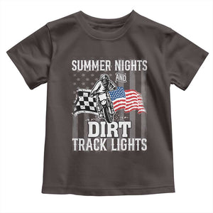 Dirt Bike Toddler T Shirt Summer Nights Dirt Track Lights Racing TS09 Dark Chocolate Print Your Wear