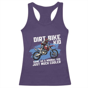 Dirt Bike Kid Racerback Tank Top Same As A Normal Kid Just Much Cooler TS09 Purple Print Your Wear